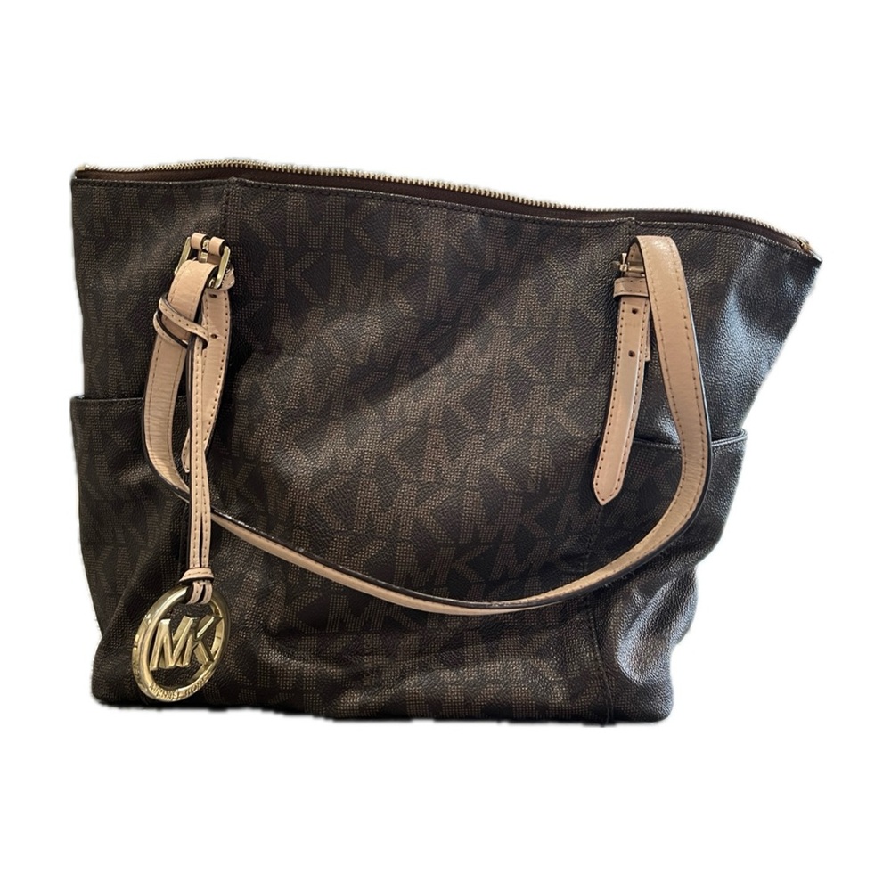 Michael Kors Brown and Tan Signature Tote